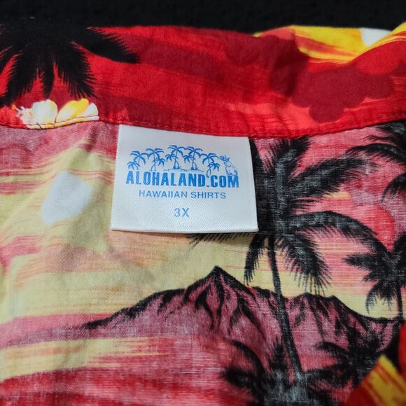 Alohaland Mens Button Up Hawaiian Shirt Multicolor Size 3X Cotton Short Sleeve - Picture 6 of 12